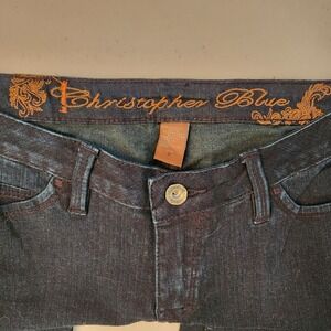 Christopher Blue Dark Wash Stretch Slim Skinny Jeans Size 2 (Fits like 26)